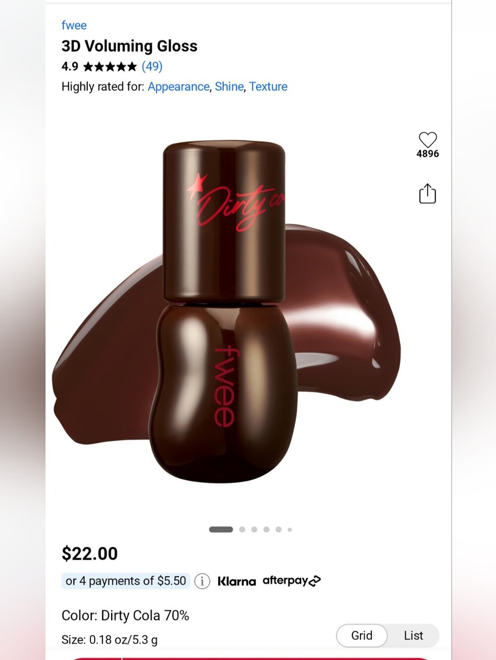Dirty Cola 70. Brown Press-On Nails — Deep Creamy Brown